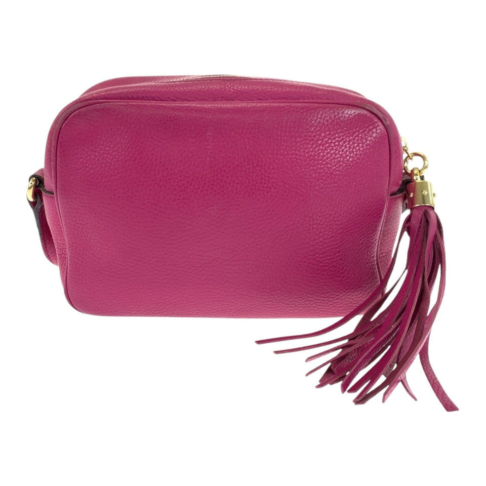 Gucci Shoulder Bag 308364 leather Purple Gold Metal Soho