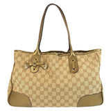 Gucci Tote Bag 163805 GG canvas, leather Beige gold Tote Bag Shoulder Bag Pretty Women