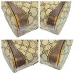Gucci Handbag GG Supreme canvas, leather Beige Brown Gold Metal Old Gucci Shelly Line Women