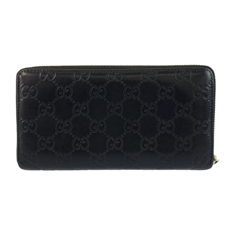 Gucci Long Wallet Purse 112724 leather Black GoldMetal Long Wallet Purse Guccisima Women