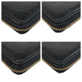Gucci Long Wallet Purse 112724 leather Black GoldMetal Long Wallet Purse Guccisima Women