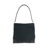 Gucci Shoulder Bag 148754 Nylon Black Silver Metal