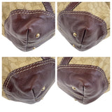 Gucci Handbag 189892 GG canvas Beige Brown Gold Metal