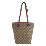 Gucci Tote Bag 120840 GG canvas Beige Brown SilverMetal