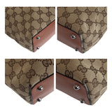 Gucci Tote Bag 120840 GG canvas Beige Brown SilverMetal