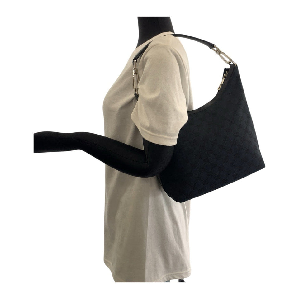 Gucci Shoulder Bag 000 0602 GG canvas black