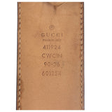 Gucci belt 411924 leather black Gucci Shima interlocking 36