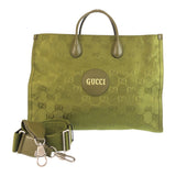 Gucci Tote Bag 696042 Nylon Green SilverMetal off the grit