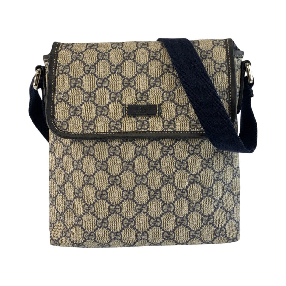 Gucci Shoulder Bag 223666 GG Supreme Canvas gray