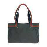 Gucci Tote Bag 73983 canvas Black SilverMetal Sherry line