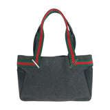 Gucci Tote Bag 73983 canvas Black SilverMetal Sherry line