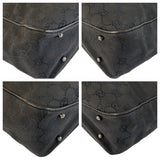 Gucci Tote Bag 113019 GG canvas Black SilverMetal