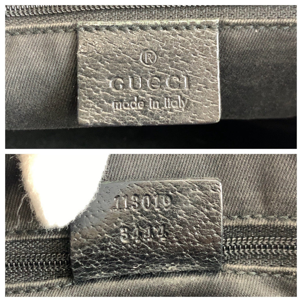 Gucci Tote Bag 113019 GG canvas Black SilverMetal
