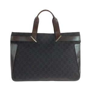 Gucci Tote Bag 73982 GG canvas Dark Brown SilverMetal
