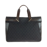 Gucci Tote Bag 73982 GG canvas Dark Brown SilverMetal