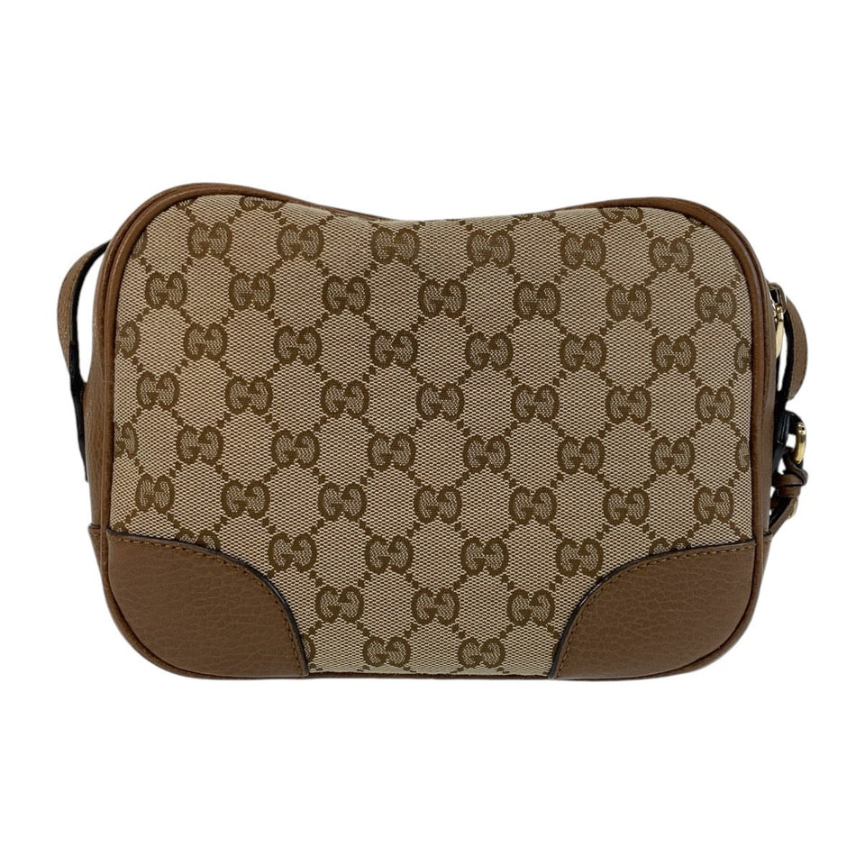 Gucci Shoulder Bag 449413 GG canvas Brown Gold Metal