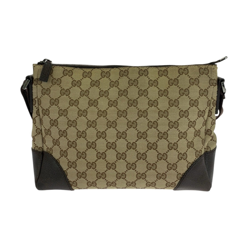 Gucci Shoulder Bag 114273 GG canvas Beige Brown SilverMetal