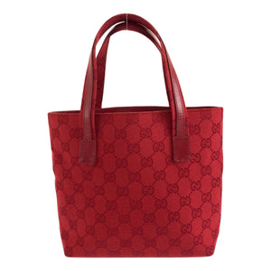 Gucci Tote Bag 002 1079 GG canvas Red Silver Metal
