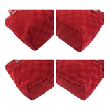 Gucci Tote Bag 002 1079 GG canvas Red Silver Metal