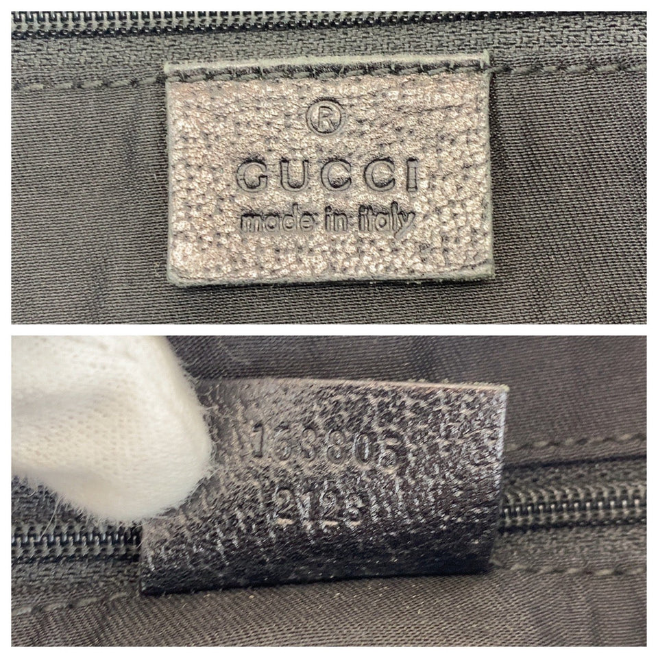 Gucci Tote Bag 163805 GG canvas Black GoldMetal Sherry Line Princess