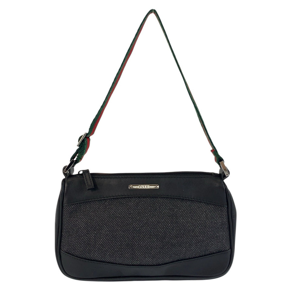 Gucci Handbag 92821 canvas black Sherry line