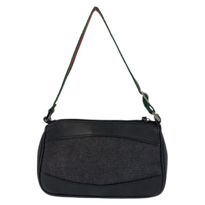 Gucci Handbag 92821 canvas black Sherry line