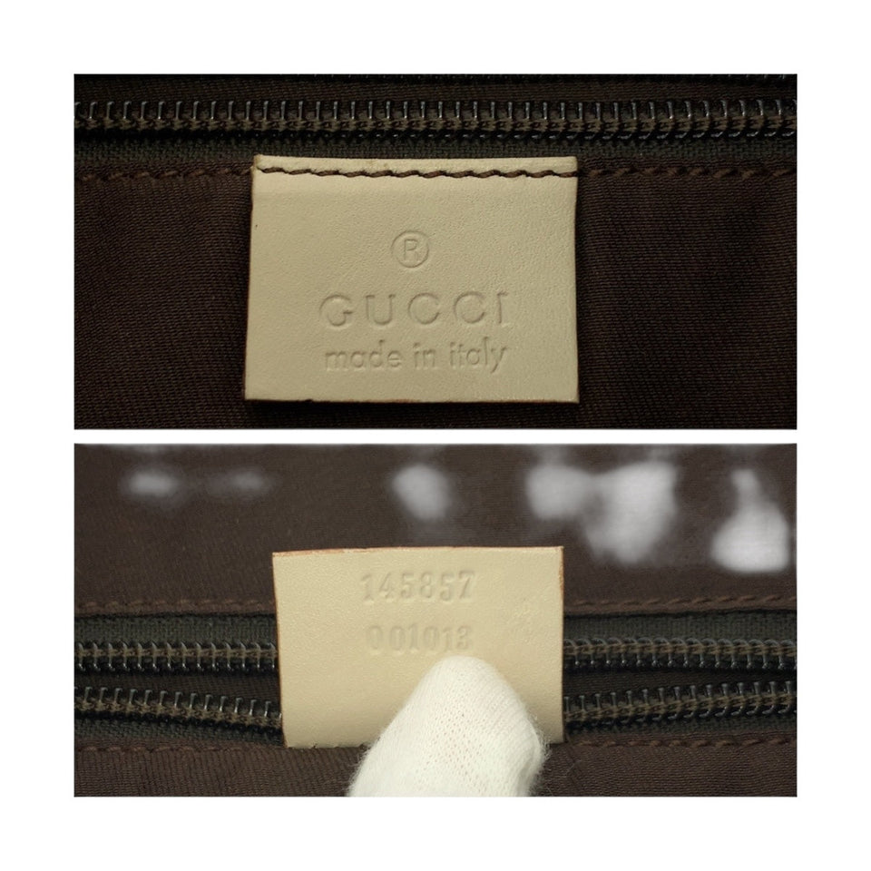 Gucci Shoulder Bag 145857 GG canvas Beige Ivory SilverMetal