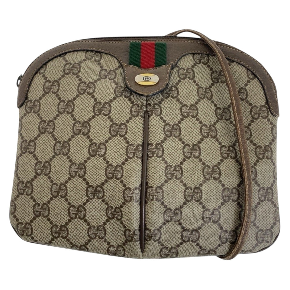 Gucci Shoulder Bag 904 02 047 GG Supreme Canvas Beige multicolor Old Gucci Shelly Line