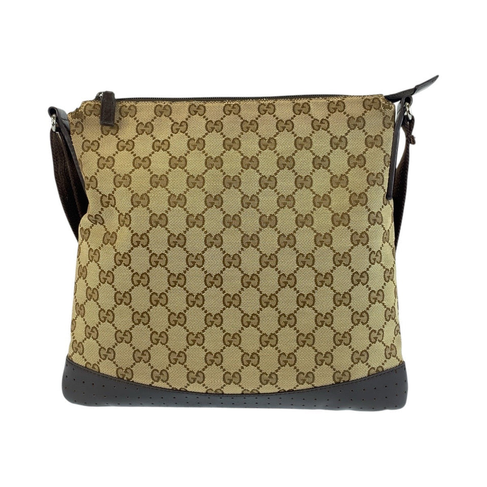 Gucci Shoulder Bag 145857 GG canvas Beige Brown SilverMetal