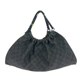 Gucci Handbag 76554 GG canvas Grey Black Gold Metal