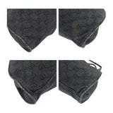 Gucci Handbag 76554 GG canvas Grey Black Gold Metal