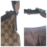 Gucci Shoulder Bag 181092 GG canvas Beige Brown SilverMetal Sherry line