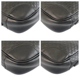 Gucci Shoulder Bag 449418 leather Black GoldMetal Micro Guccissima Interlocking