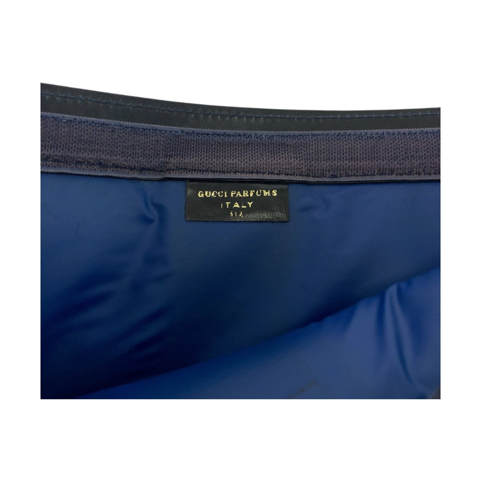 Gucci Clutch bag Suede Navy Red Blue Old Gucci Shelly Line