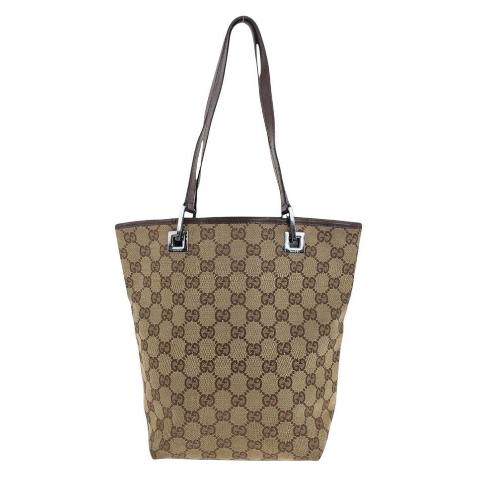 Gucci Tote Bag 31244 GG canvas Beige Brown SilverMetal