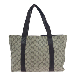 Gucci Tote Bag 141624 GG Supreme Canvas Beige dark brown