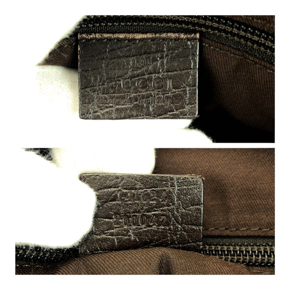 Gucci Tote Bag 141624 GG Supreme Canvas Beige dark brown