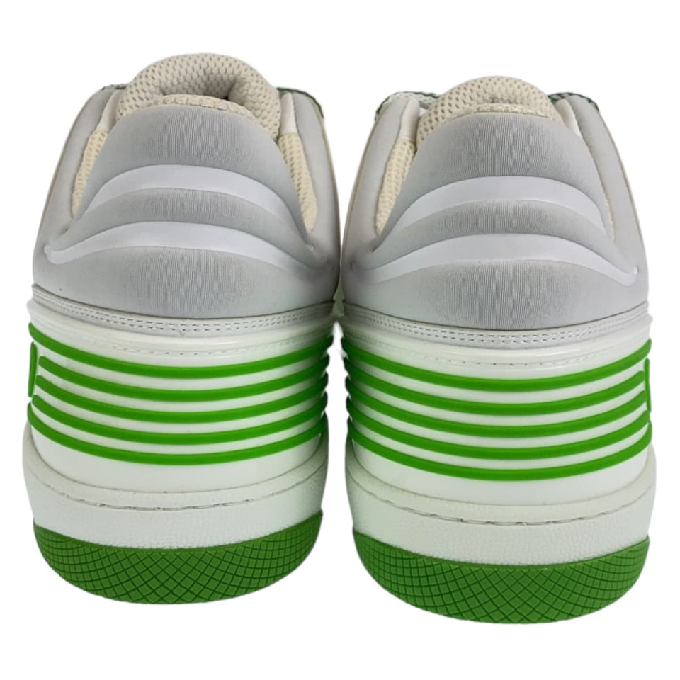 Gucci sneakers GG canvas White green basket 11.5