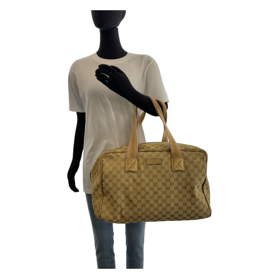 Gucci Boston Duffel bag 153240 GG canvas Beige multicolor Sherry line
