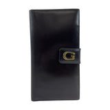 Gucci Long Wallet Purse 035 661 1837 0 leather Brown Gold Metal Old Gucci