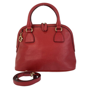 Gucci Handbag 449662 leather Red Gold Metal Interlocking