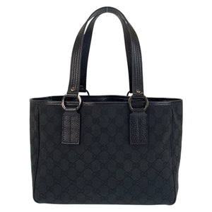 Gucci Tote Bag 113019 GG canvas Black SilverMetal