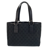 Gucci Tote Bag 113019 GG canvas Black SilverMetal