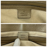 Gucci Tote Bag 282300 GG canvas Brown Gold Metal Bella Bamboo Ribbon tassel