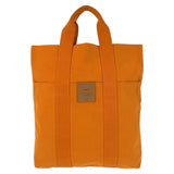 Hermes Tote Bag canvas Orange Fool Toe Cabas French Festival