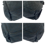 Gucci Shoulder Bag 123326 GG canvas Black SilverMetal