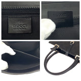 Gucci Tote Bag 002 1065 GG canvas Black SilverMetal Jackie