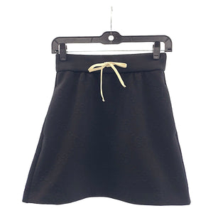 Gucci skirt 655183 cotton black black white Embossed GG pattern Jersey jacquard XXS