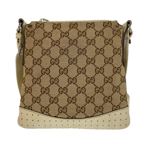 Gucci Shoulder Bag 147671 GG canvas Beige White SilverMetal