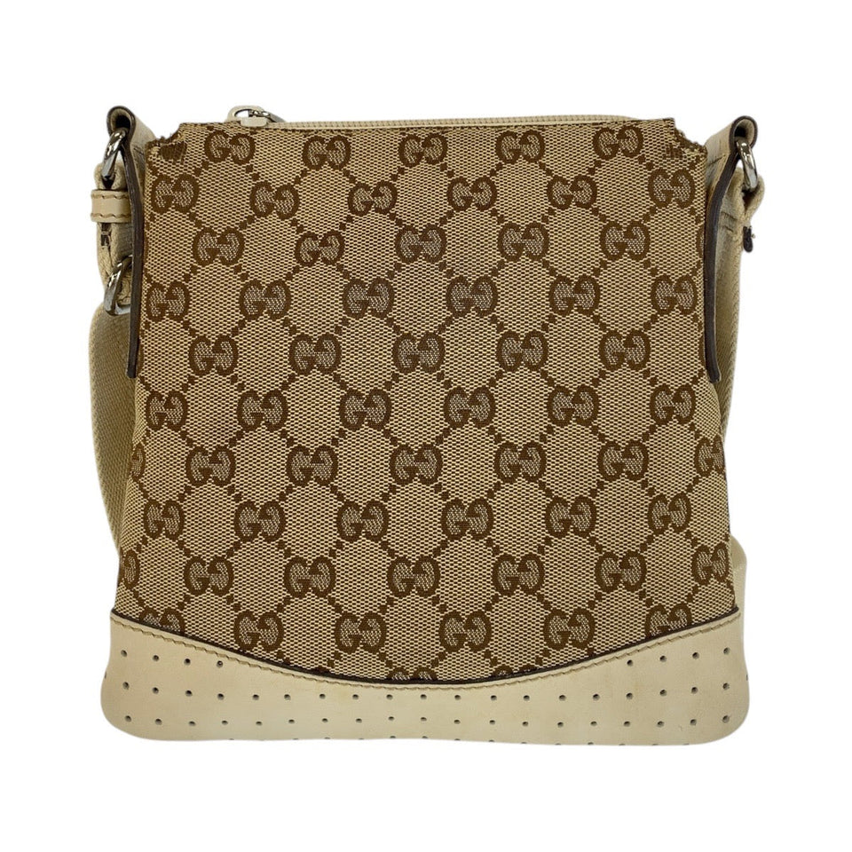 Gucci Shoulder Bag 147671 GG canvas Beige White SilverMetal